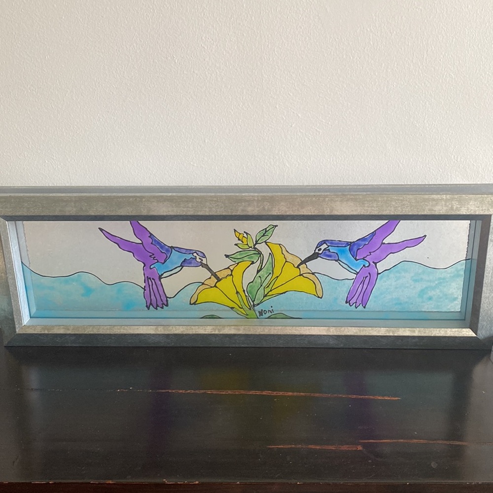 Beautiful large hummingbird sun catcher - Picture 2 of 4